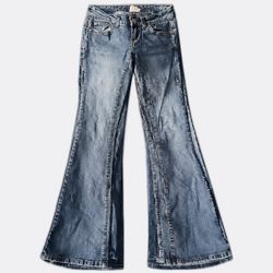 Blue Wash Denim Flare Jeans02