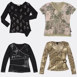 Women's Printed and Sheer Blouses