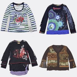 Desigual Printed Long Sleeve Tops