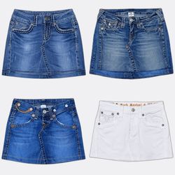 Miss Me True Religion Denim Mini Skirts