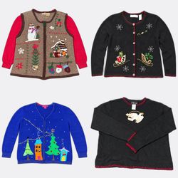 Wholesale Vintage Christmas Sweaters Bundle | 10pc..