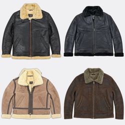 Leather Shearling Flight Jackets