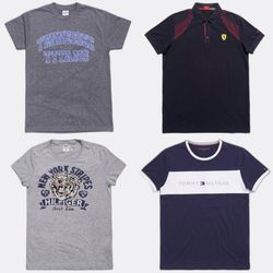 Assorted Graphic T-Shirts and Polo Shirts Bundle