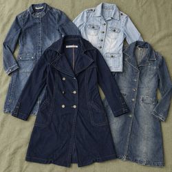 Cappotti trench in denim