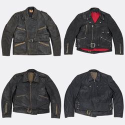 Vintage leather jackets biker german