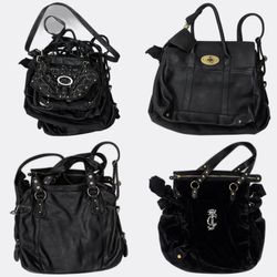 Sacs à main en cuir et ornés pour femmes noirs Y2K