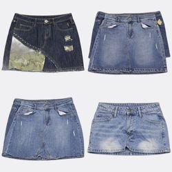 Y2k Denim Mini Skirts (GRV-10-020)