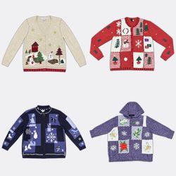 Novelty Holiday Christmas Cardigan Sweaters