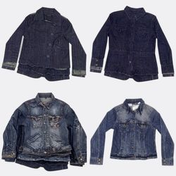 Collection of Assorted Denim Jackets and Denim Bla..