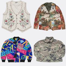 Gilet unici anni 2000 e giacche ricamate