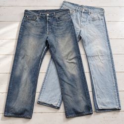 Men Levi's 501 Straight Leg Jeans
