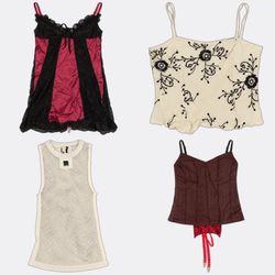 Y2k Gothic Revival Lace Camisoles and Corset