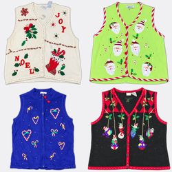 Wholesale Vintage Christmas Sweaters Bundle | 10pc..