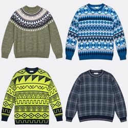 Patterned Knitwear Sweaters and Cardigans (FNC:125..