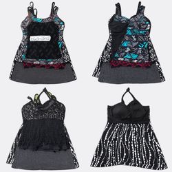 Y2k Womens Printed and Lace Trim Camisole Tops B2F..