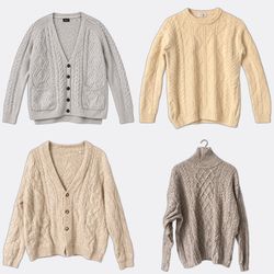 Cable Knit Sweaters and Cardigans