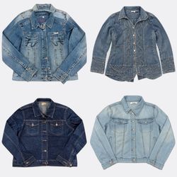 CR13829 Lot de vestes en denim Y2K