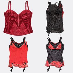 Bustier Corset Tops with Garters