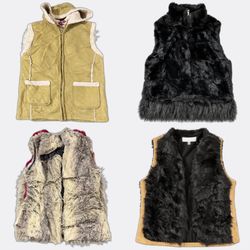 Yv1271 Fur and Suede Waistcoats Selection