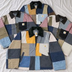 Jaquetas de trabalho patchwork Carhartt recicladas