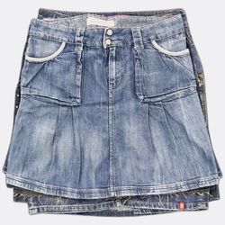 REP023 Y2k Vintage Denim Mini Skirts RE-3982