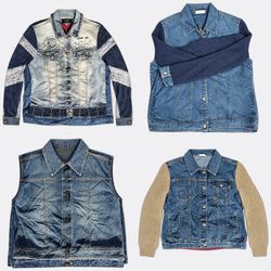 Vestes en jean hybrides style mixte