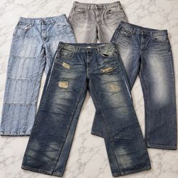 Men Oversized Vintage Loose Fit Hip Hop Jeans