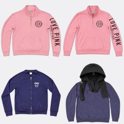 Pink Hoodies and Track Jackets