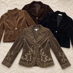 Velvet Embroidered Tailored y2k Jackets (GRF-10-00..