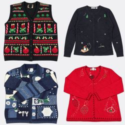 Wholesale Vintage Christmas Sweaters Bundle | 10pc..