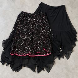 Y2K Women's Patterned and poly  Skirts (GRF-10-028..