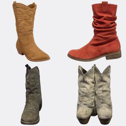 OP 408 Op vintage 408 Wildleder und Cowboy-Stiefel