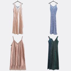 Vintage Style Satin and Lace Slip Dresses