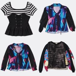 Blouses décontractées pour femmes en fleur et en t..