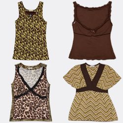 Lote de Blusas e Camisolas Estampadas Femininas