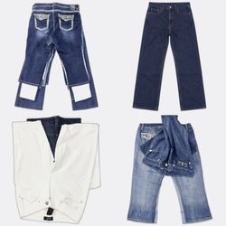 Embellished Pocket Denim Jeans Lot