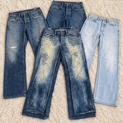 Diesel & Armani straight-leg denim jeans