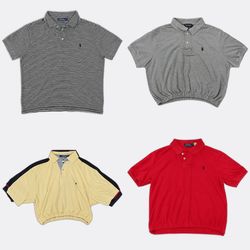 CR13061 Rework Mix Branded Crop T shirts