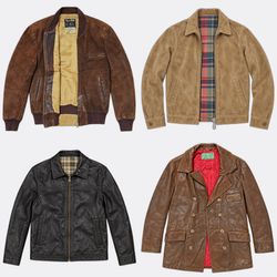 Leather Jackets and Suede Outerwear Selection