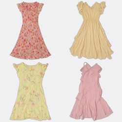 Y2K Fairycore Midi Dresses