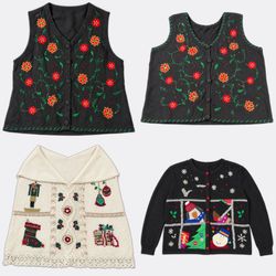 Wholesale Vintage Christmas Sweaters Bundle | 10pc..