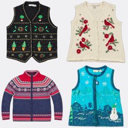 Wholesale Vintage Christmas Sweaters Bundle | 10pc..