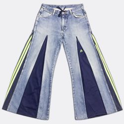 Upcycled Adidas Flared Jeans