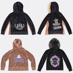 Juicy Couture Velour Hoodies Fur Lined