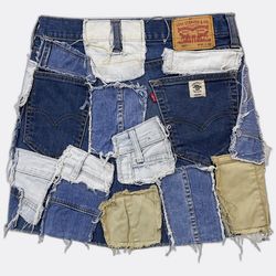 Upcycle Levi's Denim Mini Skirt (Dv-10-95)