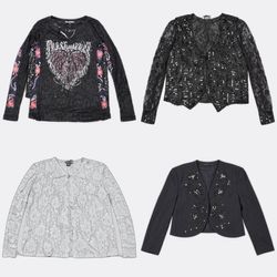 Blouses de soirée en broderie et en dentelle