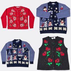 Wholesale Vintage Christmas Sweaters Bundle | 10pc..