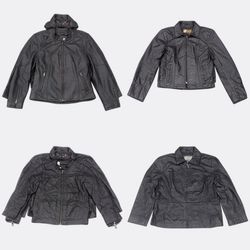 Y2k Black Leather Jackets (GRV-10-007)