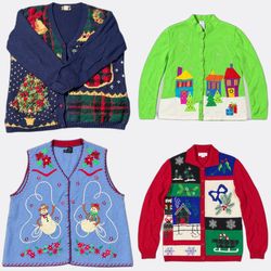 Wholesale Vintage Christmas Sweaters Bundle | 10pc..