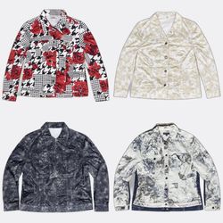 Patterned Tapestry Unlined Denim Style Jackets